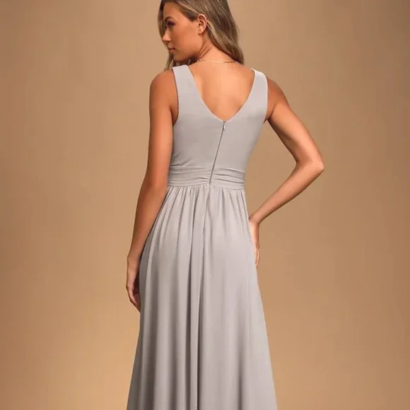 Light Grey Surplice Maxi Dress | Womens | X-Large (Available in 3X, 2X) | 100% Polyester | Lulus Light Grey Surplice Maxi Dress | Womens | X-Large (Available in 3X, 2X) | 100% Polyester | Lulus